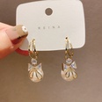 fashion pearl diamond bow earrings simple alloy earringspicture11